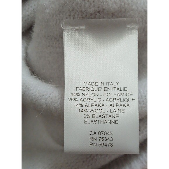 Bianco & Blu V-Neck Lavender Sweater Knit Wool Blend Soft Casual Italy Note - Picture 7 of 7